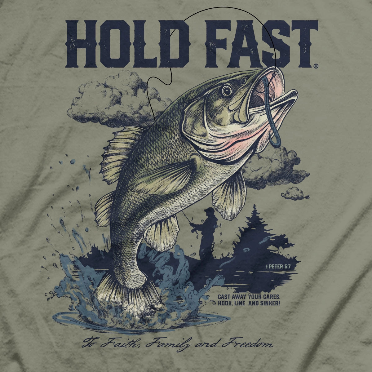 Hold Fast Men's T-Shirt Fishing