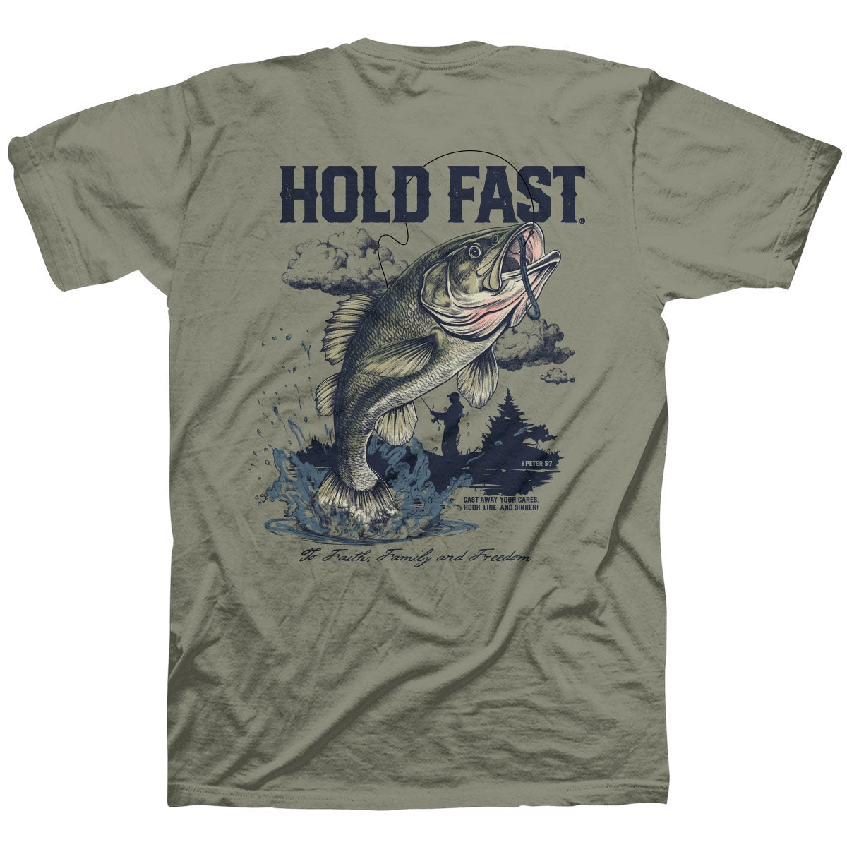 Hold Fast Men's T-Shirt Fishing