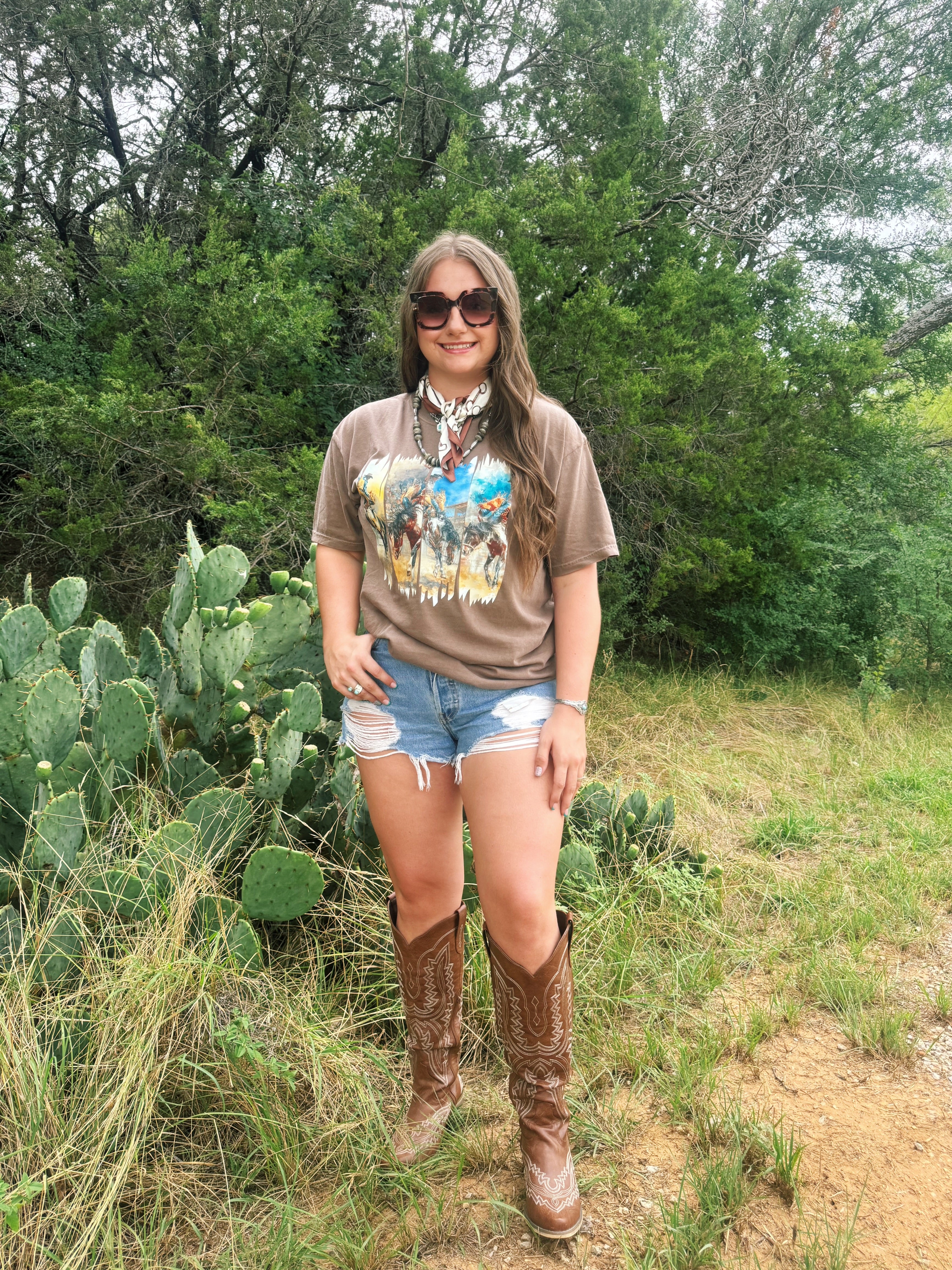 Retro Rodeo Rebel Comfort Colors Cotton Tee
