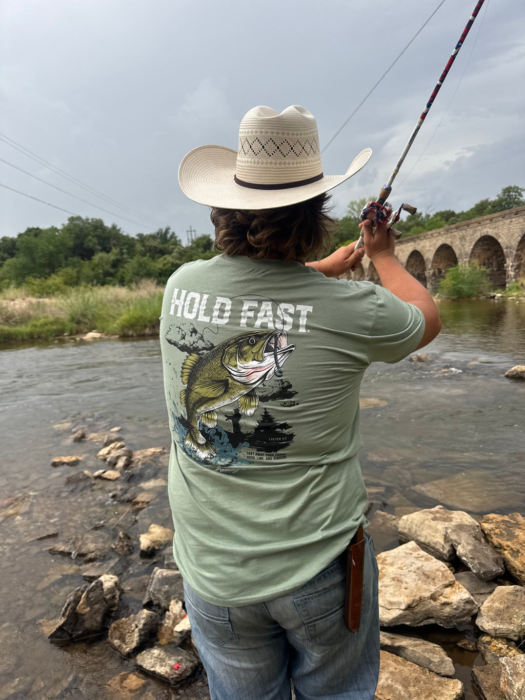 Hold Fast Men's T-Shirt Fishing