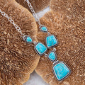 Earth and Sky Blue Turquoise Silver Necklace