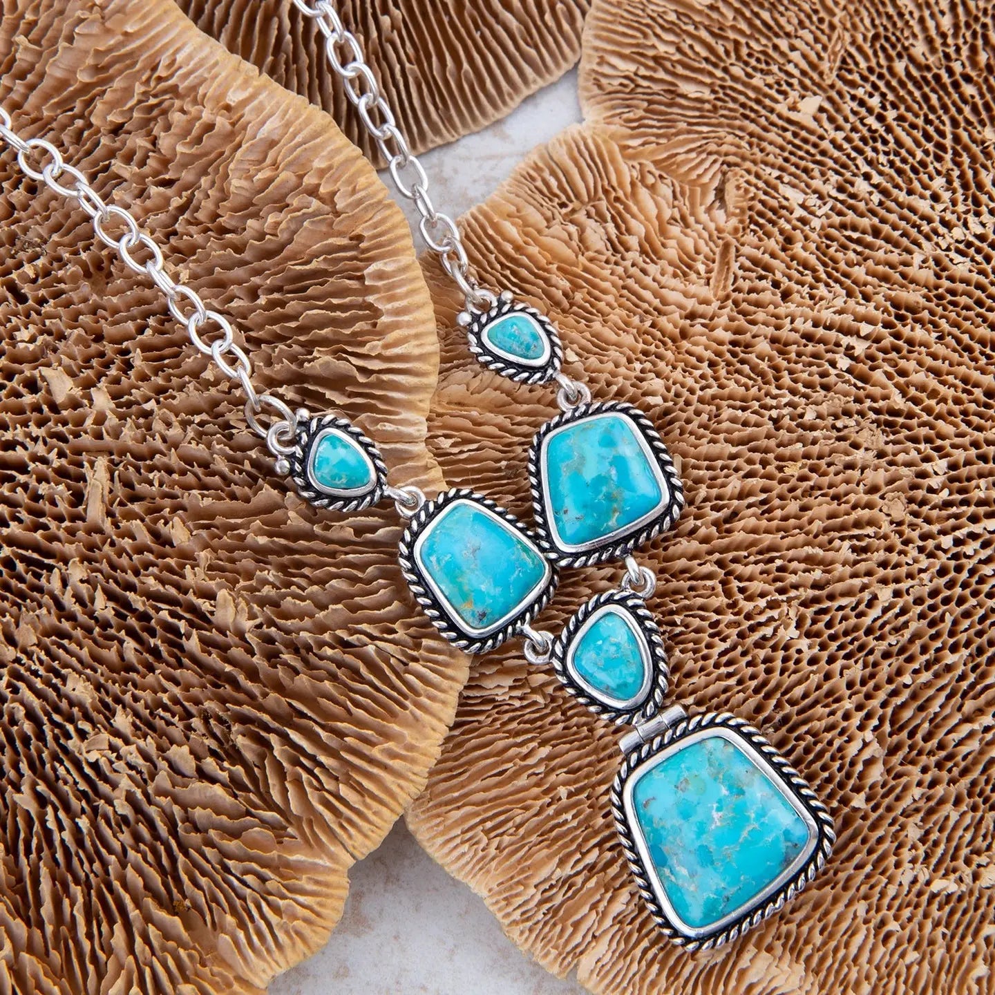 Earth and Sky Blue Turquoise Silver Necklace