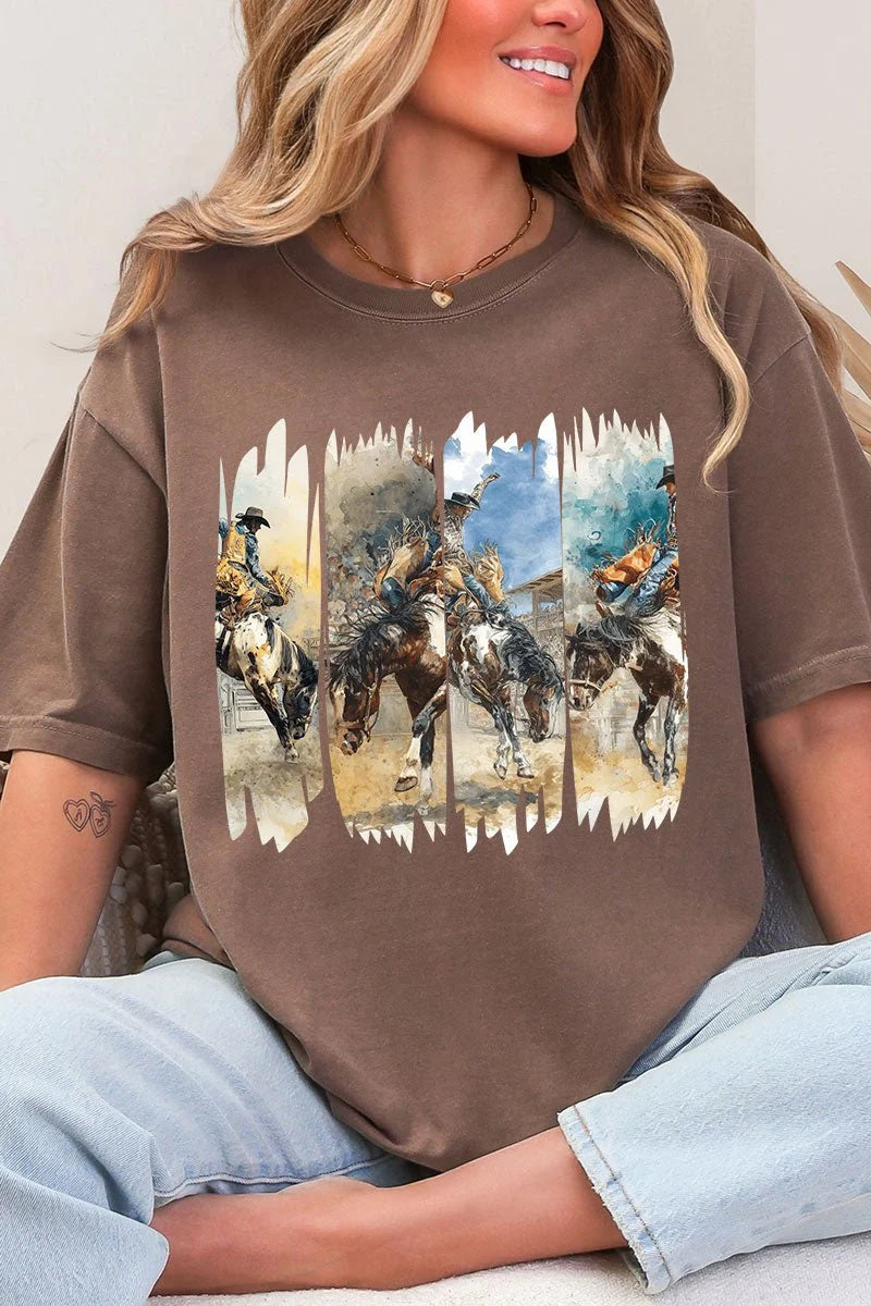 Retro Rodeo Rebel Comfort Colors Cotton Tee